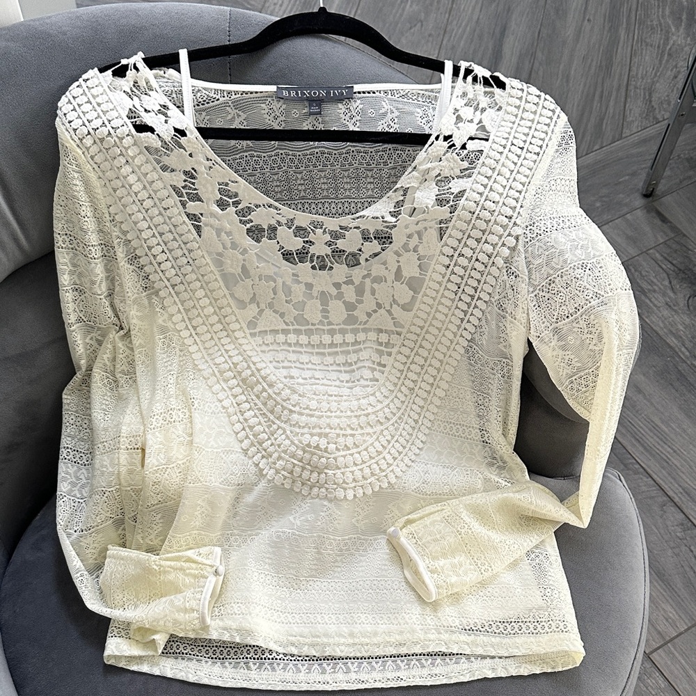 Brixon Ivy Ivory Lace Blouse